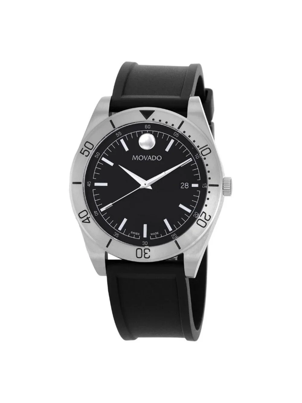 NWT Movado Sport Quartz Black Dial Men's Watch 607989